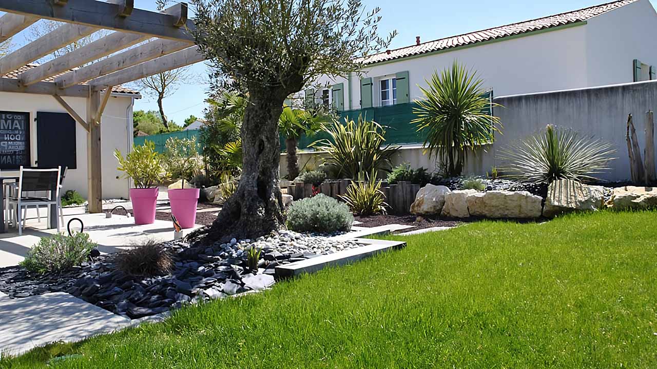 terrasse et jardin