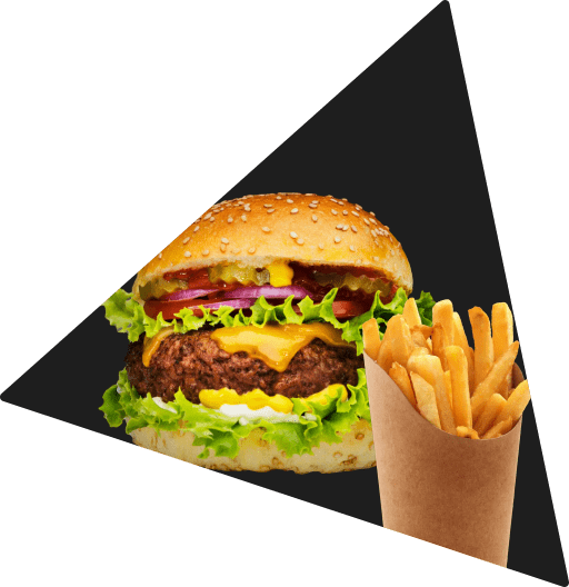 Image d'un menu burger classique et frites